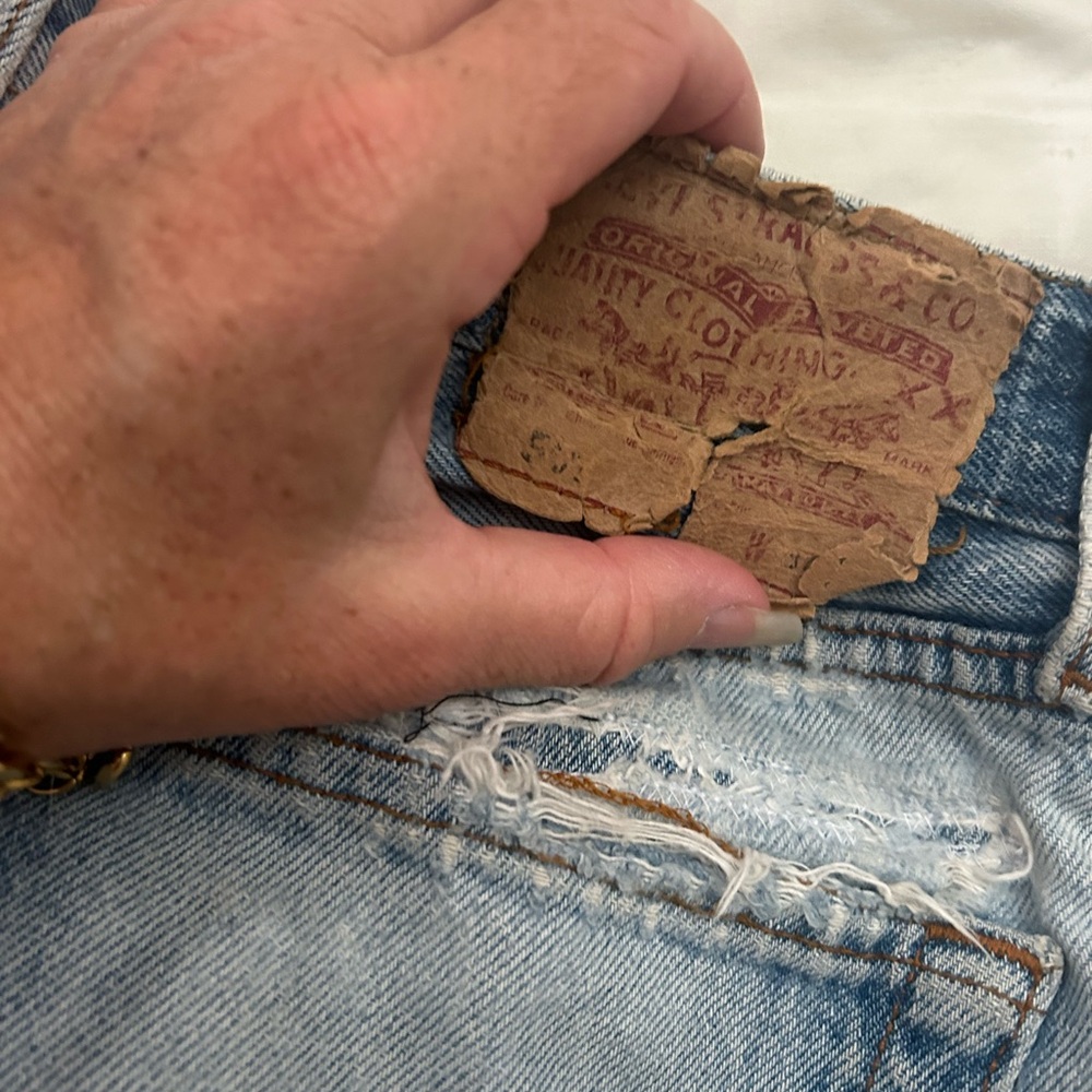 Levi's Classic Blue Distressed Denim Jeans